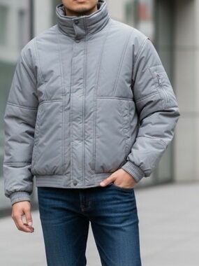 Field & Stream Light Gray with Quilted Insulated Lining Puffer Jacket Mens XL